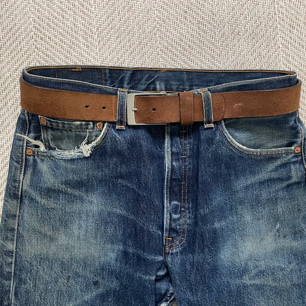 빈티지 gant made in Italy 스웨이드 레더 벨트