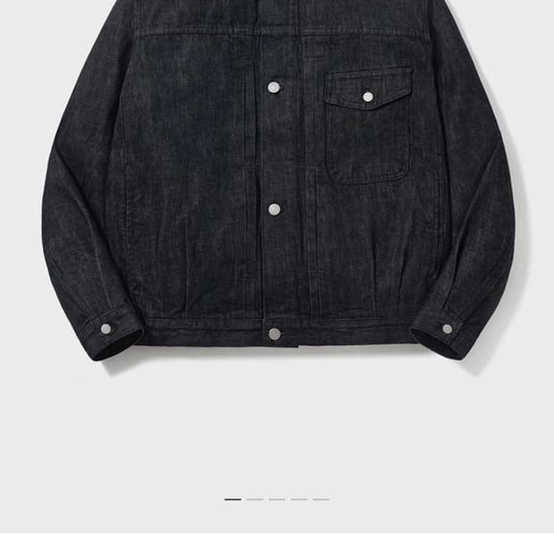 (구매) 포터리 오가닉 코튼 데님 트러커 차콜 1