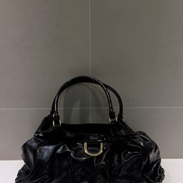 빈티지 구찌 D링 레더 토트백