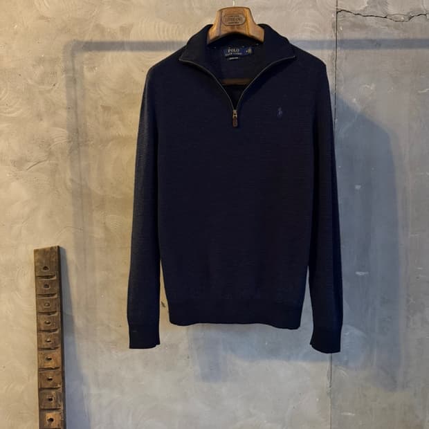 폴로 랄프로렌 클래식 짚업 니트 100