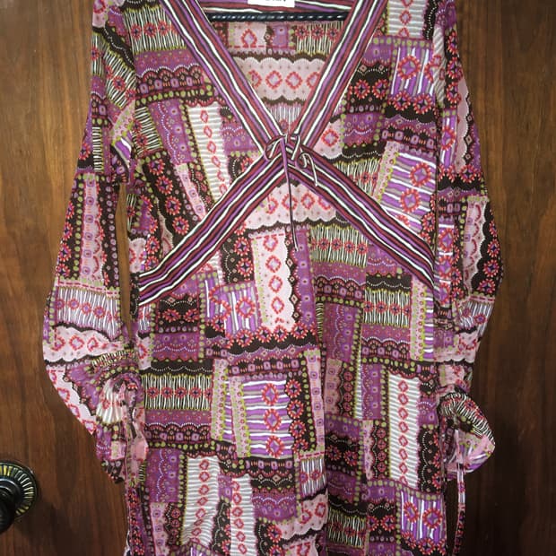 히피 에스닉 셔링 블라우스