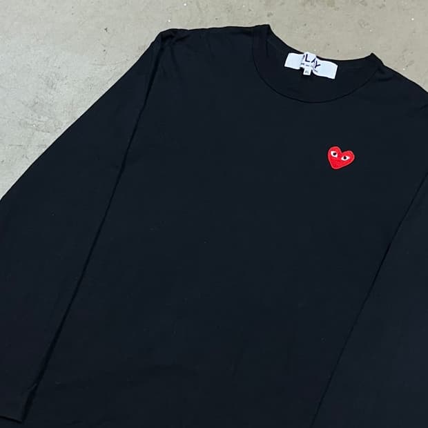 XL 꼼데가르송 긴팔 티셔츠