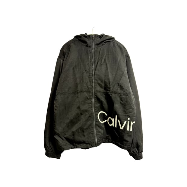 캘빈클라인 블랙 나일론 윈드브레이커 재킷