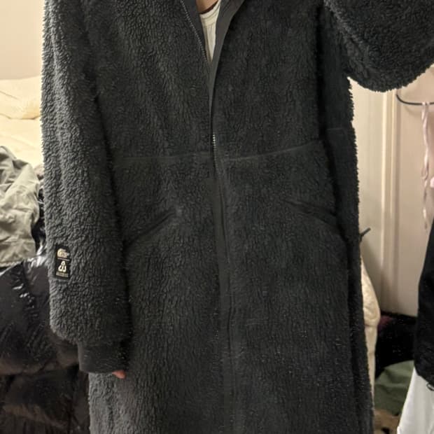 노스페이스 롱 후리스 테디 플리스 코트