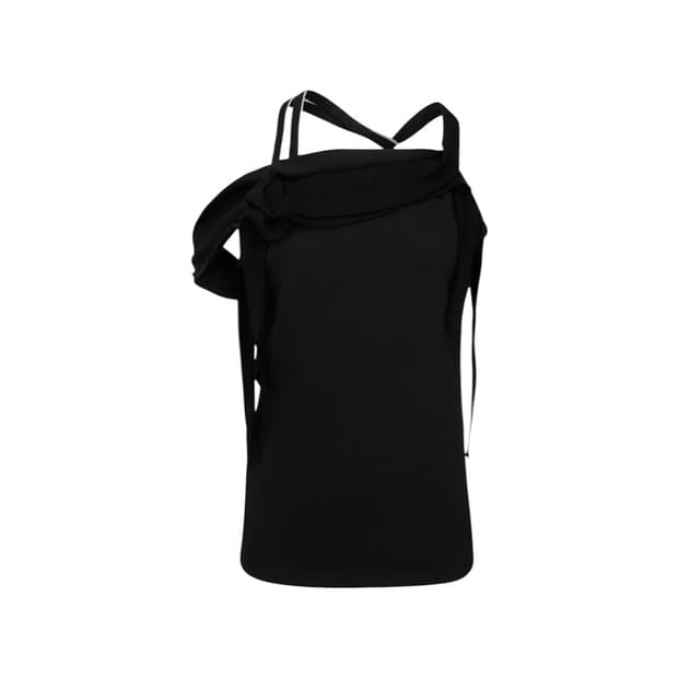 RAWCUT HALTER SLEEVELESS (BLACK)