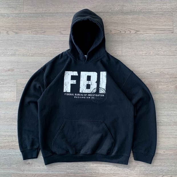 빈티지 OG FBI 후드티