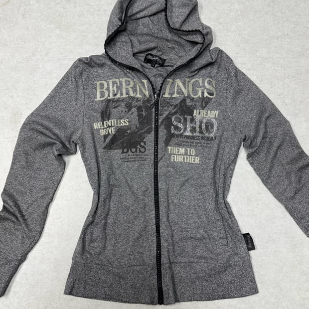 갸루펑크 큐빅지퍼 후디