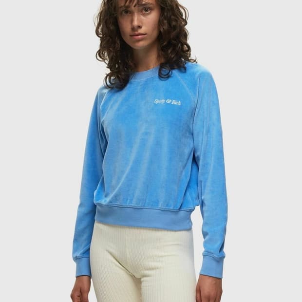 스포티앤리치 벨벳 로고 자수 스웨터 (Fetching에서 36만원대) S