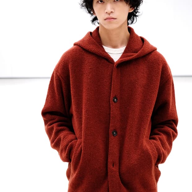 홀리선 Acorn Boucle Hoodie Knit Cardigan