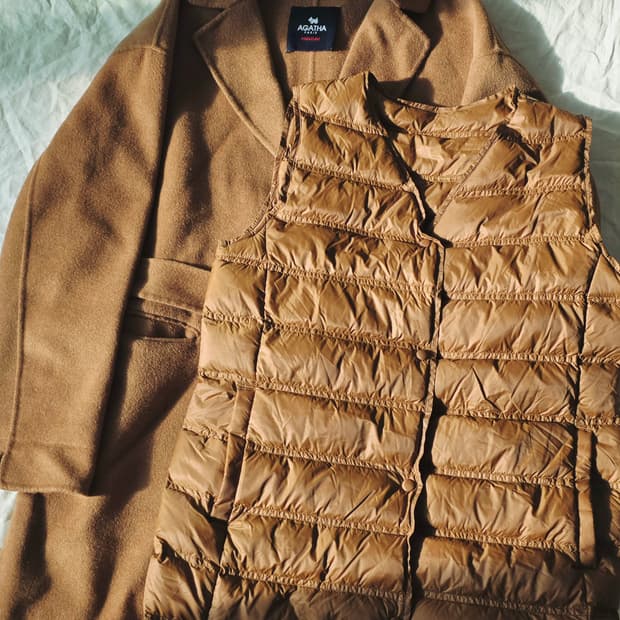 AGATHA 아가타 캐시미어 코트 + 경량 패딩 조끼