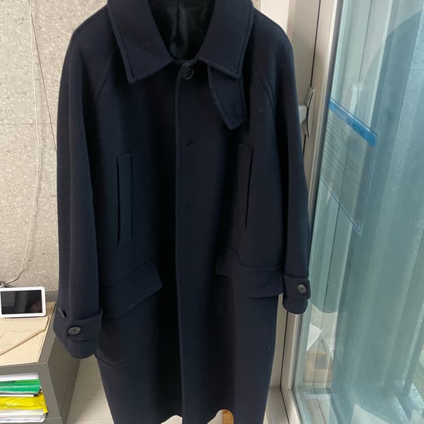 무신사스탠다드 깡스타일리스트 콜라보 캐시미어 발마칸 코트 (네이비)