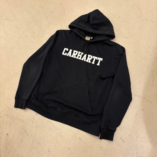 칼하트 빅로고 블랙 후드티