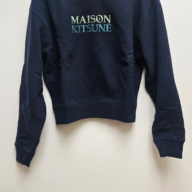 메종키츠네 여성기모크롭 맨투맨 