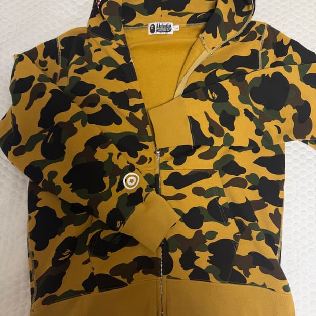 BAPE 베이프 샤크 후드 황계 L
