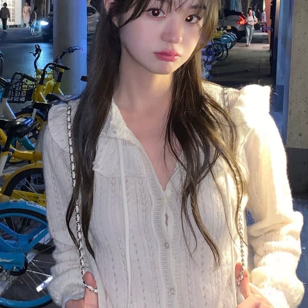 더바넷 Finni Pointelle Knit Cardigan