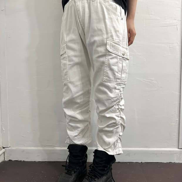 semantic design shirring capri pants