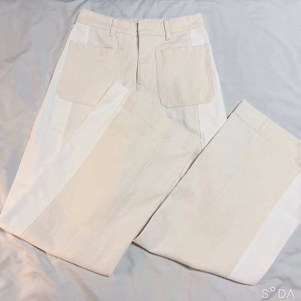 디올 와이드 코튼 면 팬츠 32