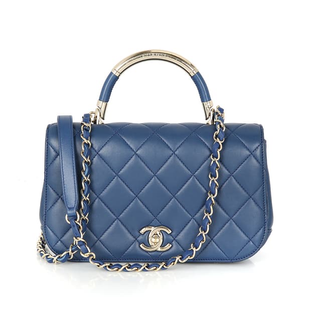 샤넬 캐리 시크 메탈핸들 체인 숄더 플랩백 A93752