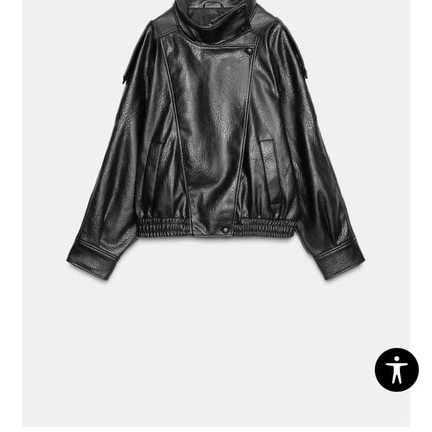 자라 페이크 레더 점퍼 xs