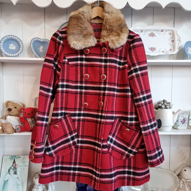 INGNI(잉그니) 체크 울 코트