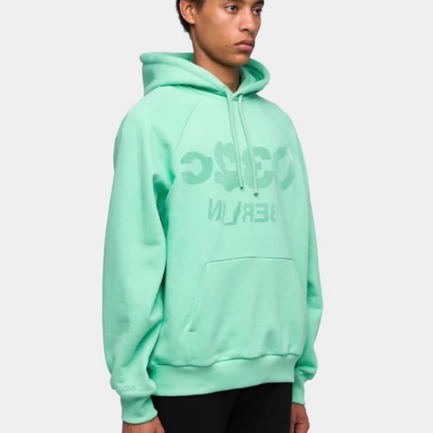032c glitch hoodie 글리치 후디 후드티 그린