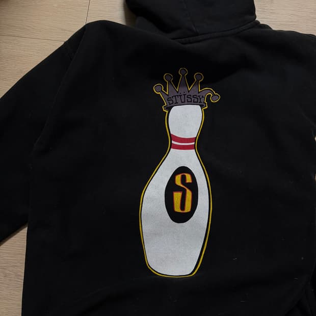 스투시 킹핀 후드집업 블랙