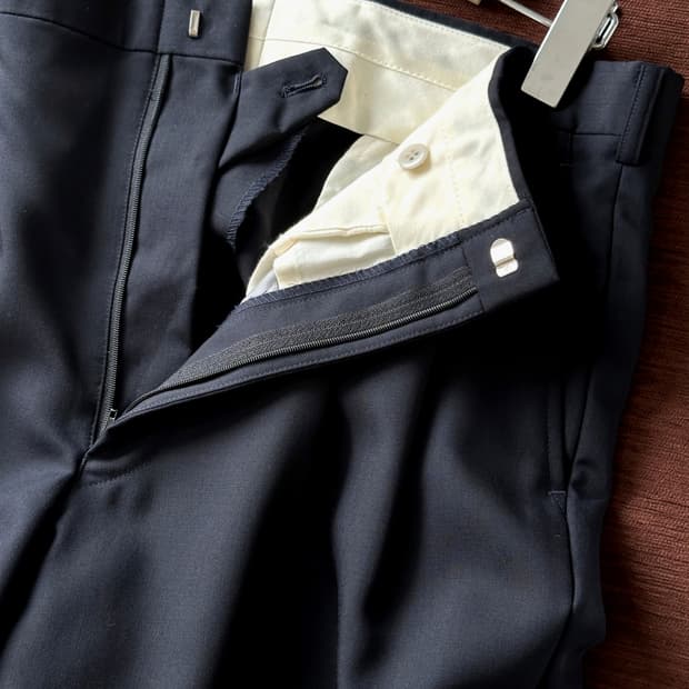 Wool poly 2 pleats trousers