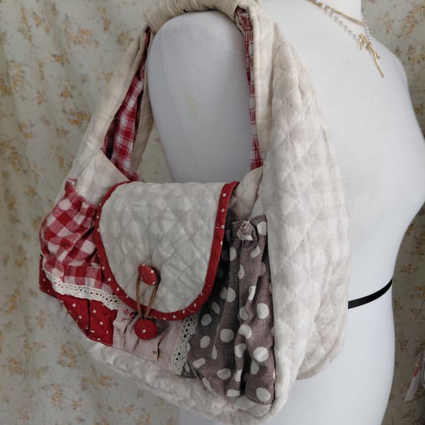 [일본빈티지] 퀼트 숄더백 크로스백 핸드메이드 가방