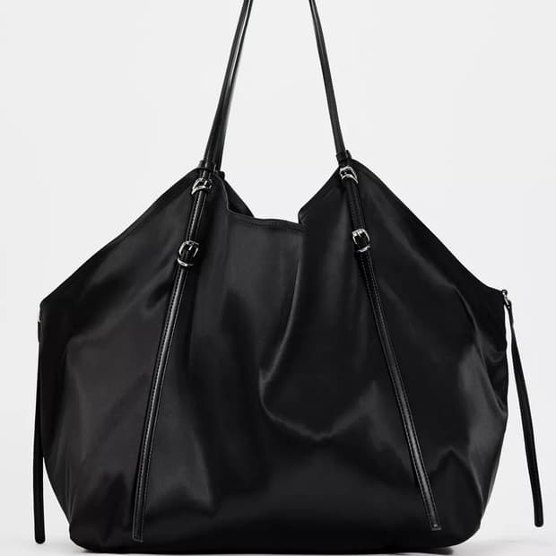 ZARA 자라 새틴 토트백