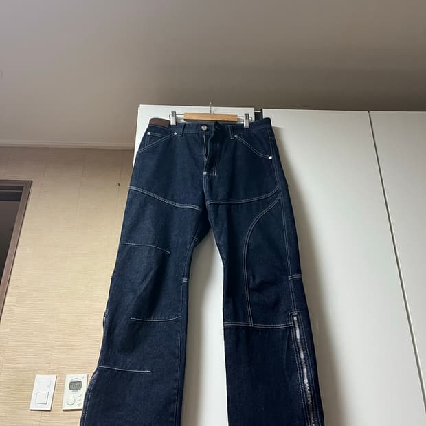 [31] 앤더슨벨 지퍼 와이드 레그 진