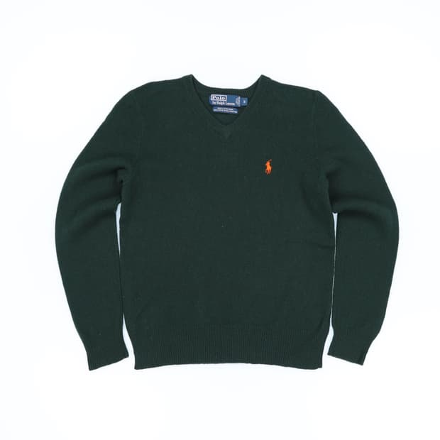 [S] 폴로 랄프로렌 램스울 브이넥 니트 그린 3816