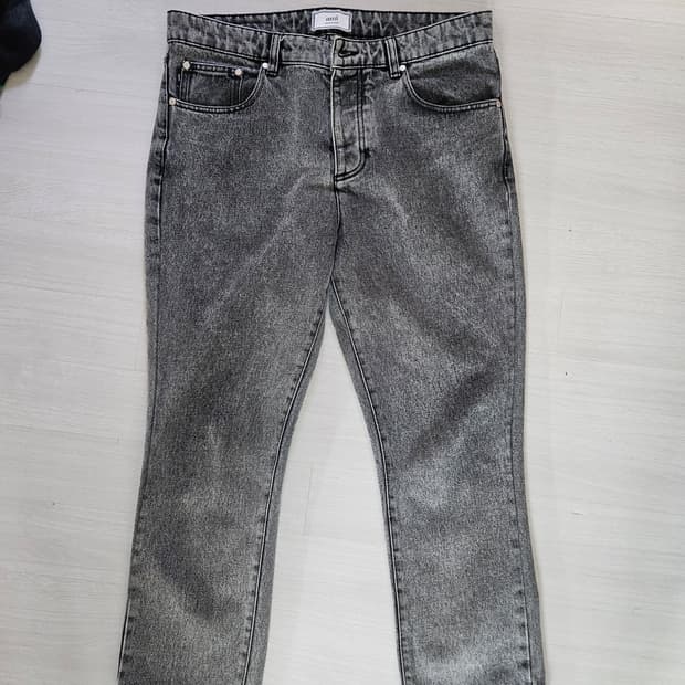 아미 캐롯핏 흑청 데님 (32)