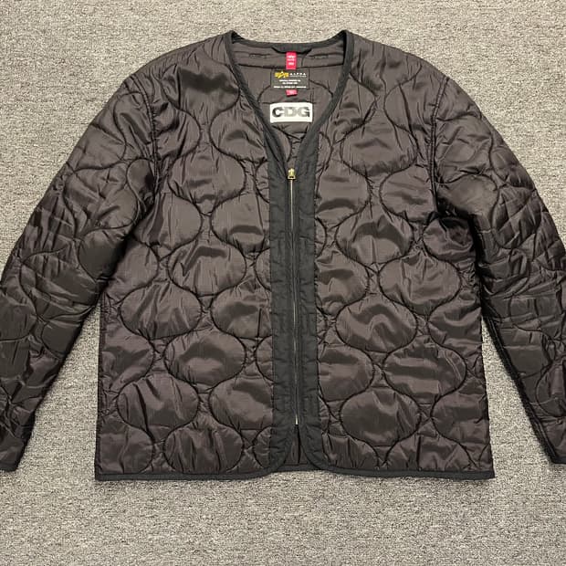 [100] 알파인더스트리 x CDG 라이너 자켓 블랙 L 