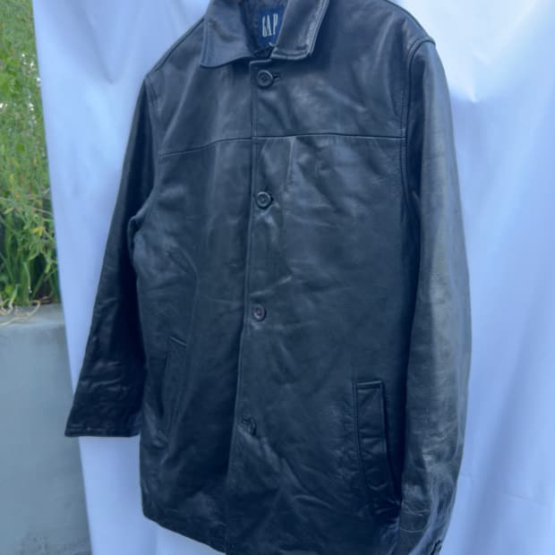 90s 올드갭 Old Gap 카우 레더 자켓 M