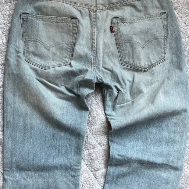 리바이스 501 wahsed denim