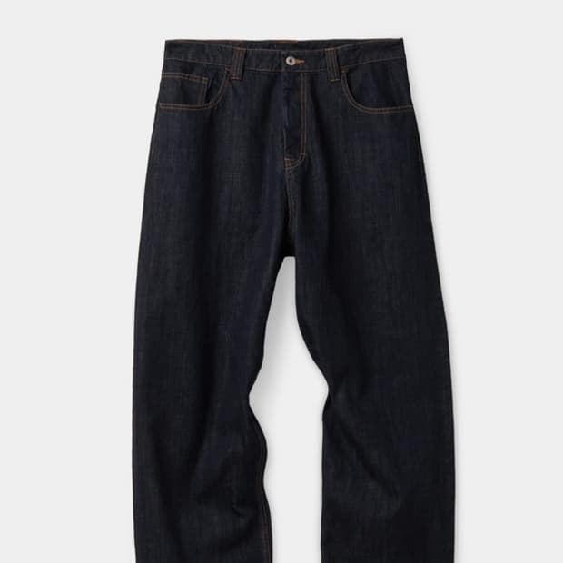 쿠어coor indigo blue washed baggy fitjeans