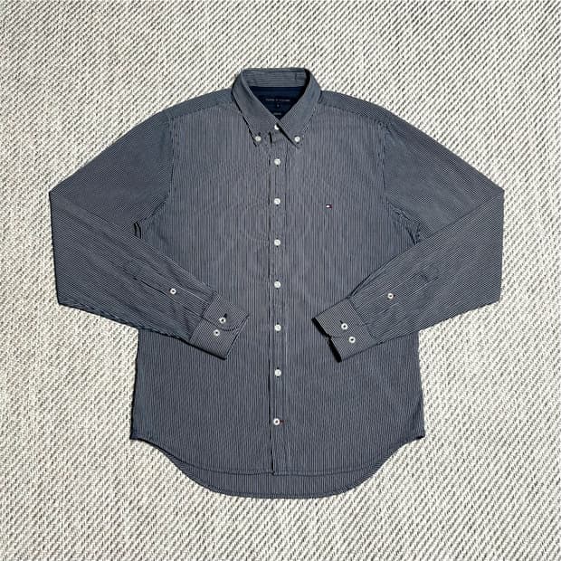 [S] Tommy 타미힐피거 네이비 스트라이프 셔츠