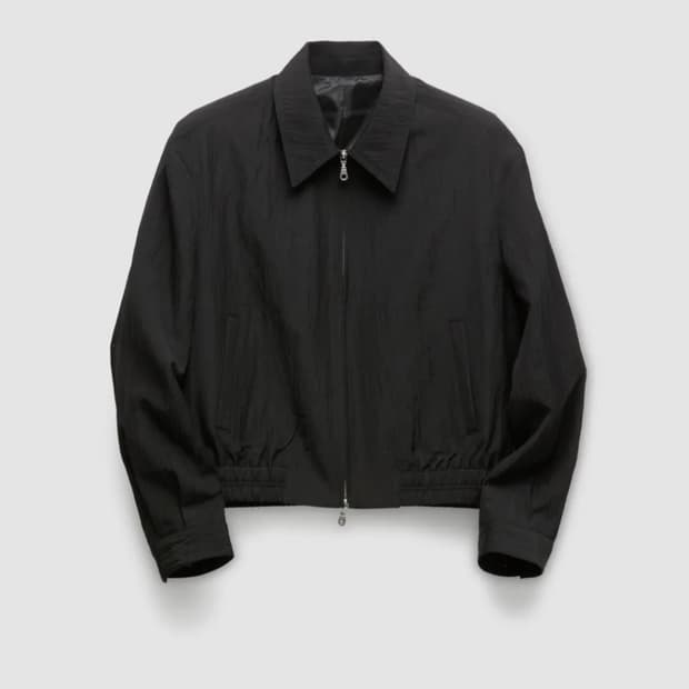 쿠어 링클 래글런 울 블루종 블랙 M