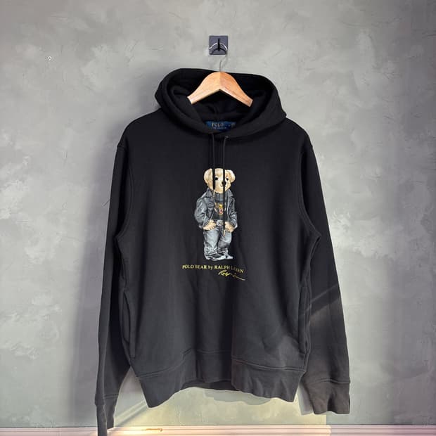 폴로 랄프로렌 베어 후드 검정