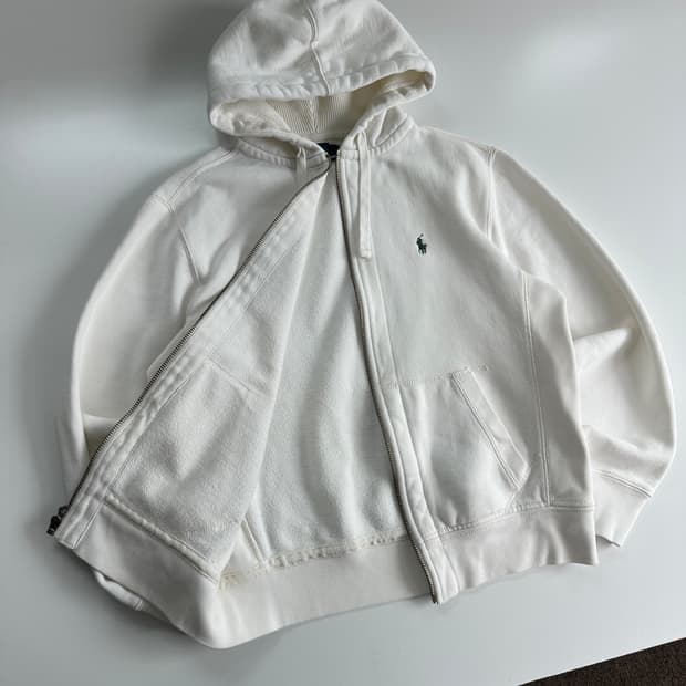 Polo 폴로 랄프로렌 00‘s 화이트 써멀 후드자켓