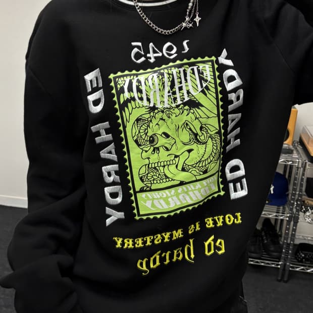 에드하디 00s 그래픽 스웻 맨투맨