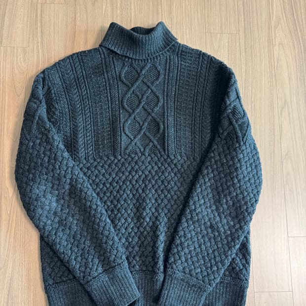 더블알엘 코튼 울 모크넥 스웨터 L사이즈