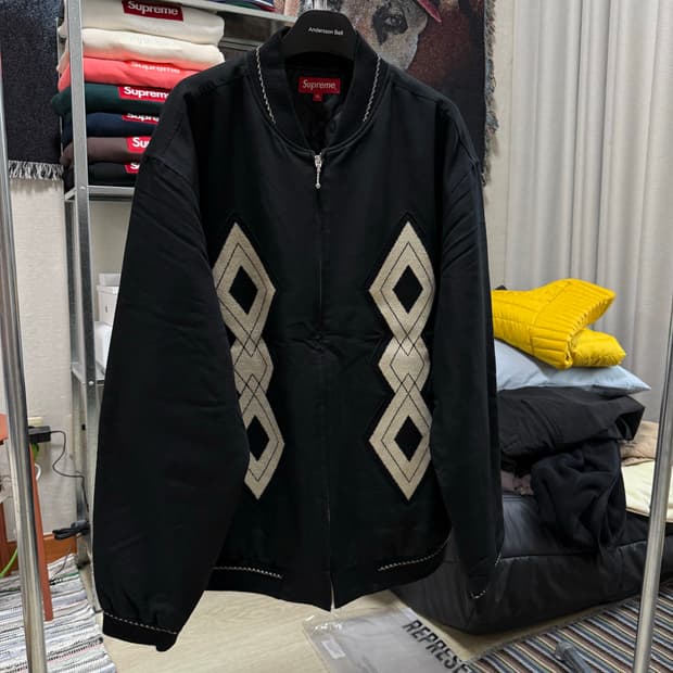 슈프림 다이아몬드 봄버 자켓
