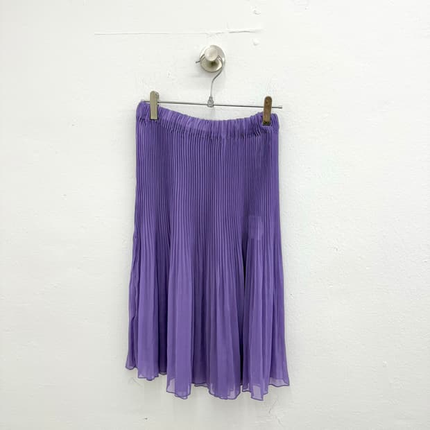 purple chiffon pleated skirt