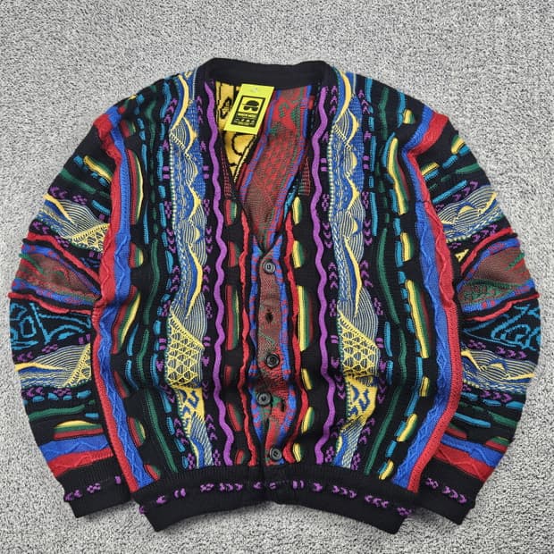 빈티지 쿠지 ST 입체 텍스처 케이블 니트 가디건 (본문참조)/10497