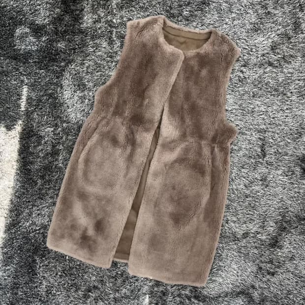 씨티지 여성 양모 롱 베스트