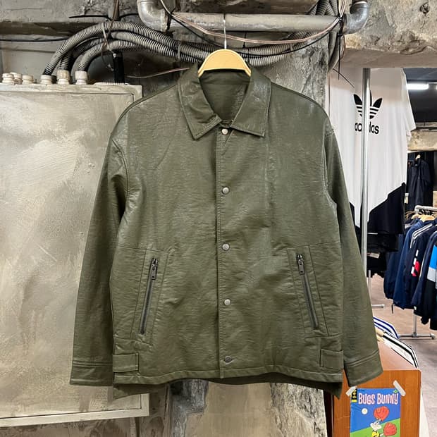 빈티지 레더 자켓 카키 95 #csz2649