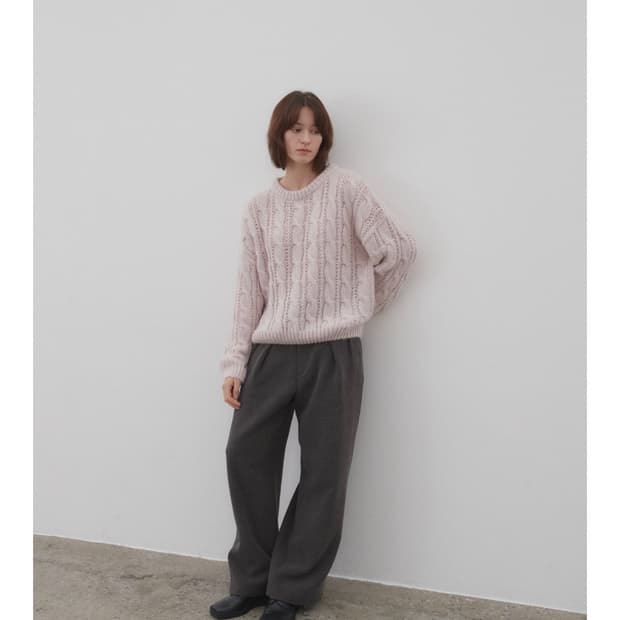 와이 이 wool slacks _Charcoal