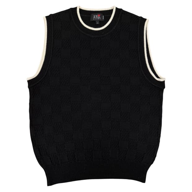 Vintage 23SPORT round knit vest 