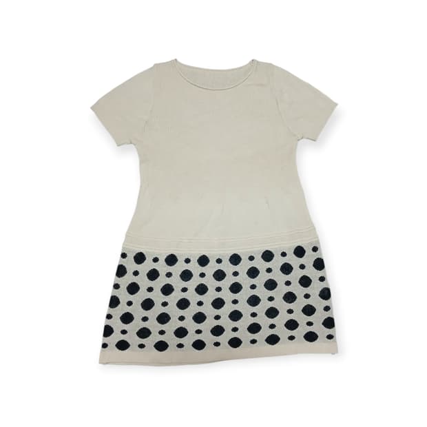 모리걸 땡땡이 레이어드 니트 원피스 